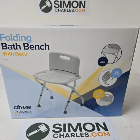DRIVE DEVILBISS FOLDING BATH BENCH WITH BACK – BOXED
