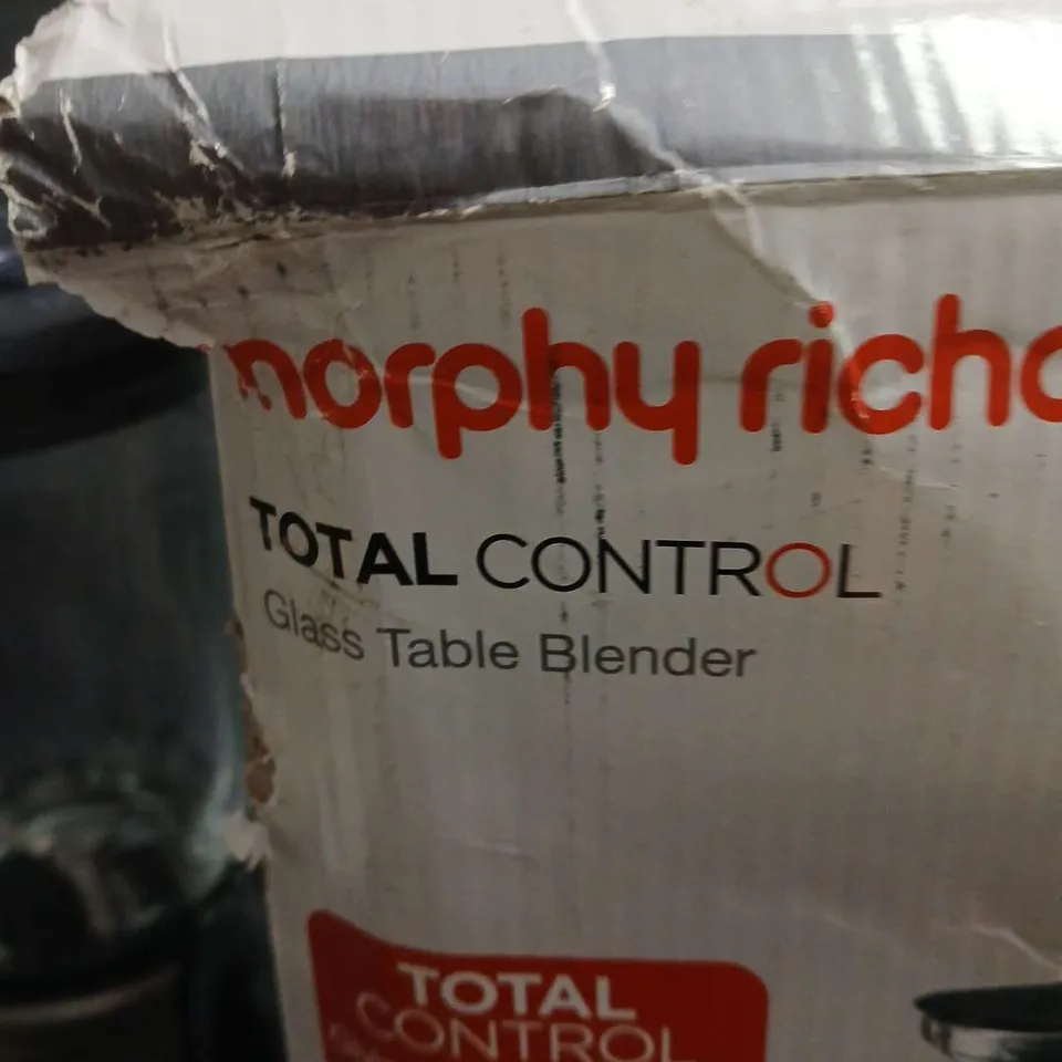 MORPHY RICHARDS TOTAL CONTROL GLASS TABLE BLENDER – BOXED - COLLECTION ONLY