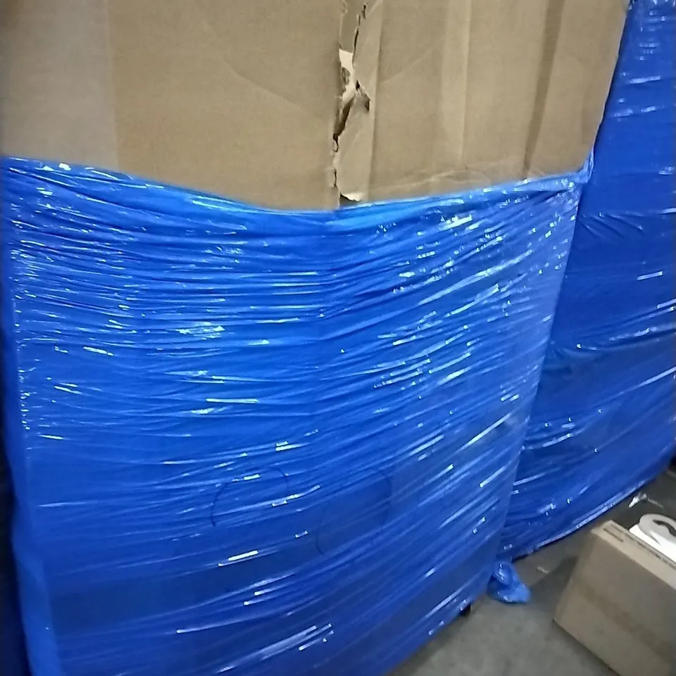 PALLET OF ASSORTED ITEMS INCLUDING PIPISHELL TOILET SEAT, TPE BALANCE BOARD, DISH RACK, STOREMIC TOILET SEAT, MAXIMUM FITNESS YOGA MAT, SMART TOUCH CONTROL AIR FRYER