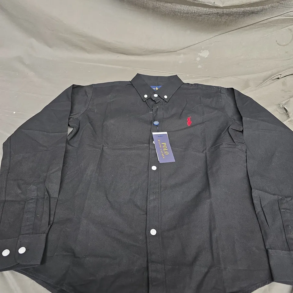 RALPH LAUREN LONG SLEEVE BLACK SHIRT SIZE 