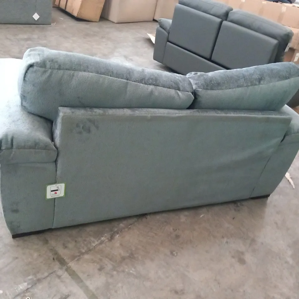 DESIGNER SILVER FABRIC TWO SEATER SOFA