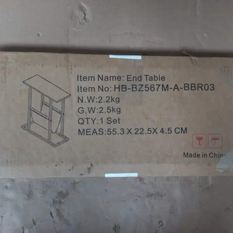 BOXED UNBRANDED END TABLE