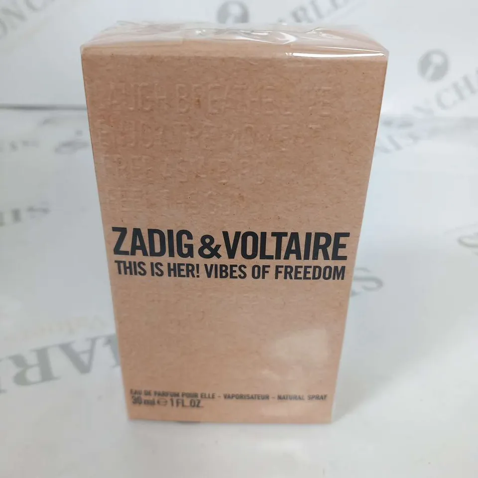 BOXED AND SEALED ZADIG AND VOLTAIRE THIS IS HER! VIBES OF FREEDOM EAU DE PARFUM 30ML