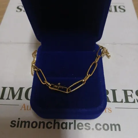 GOLD 9CT ITALIAN GOLD PAPERCLIP BRACELET 2.1G