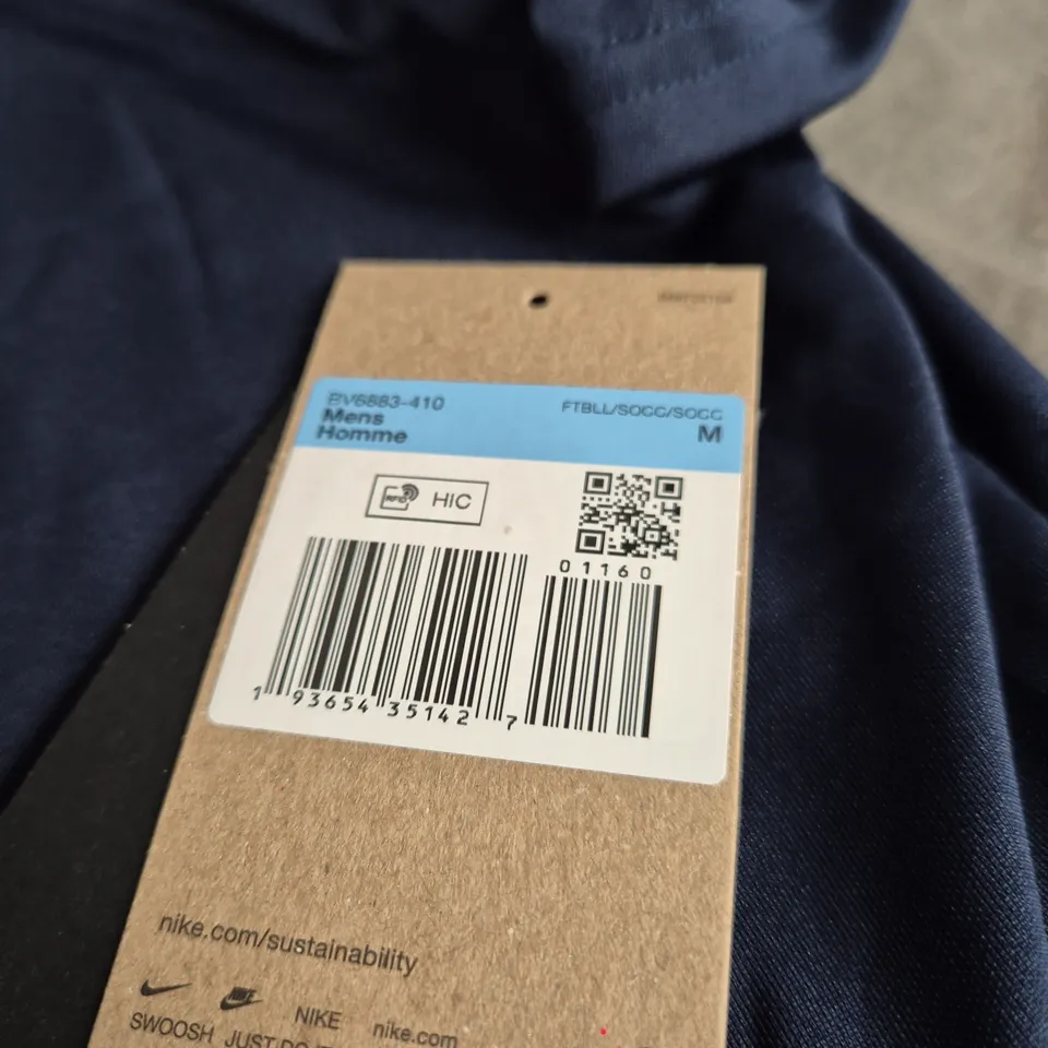 NIKE DRI-FIT MEN’S SPORT T‑SHIRT, NAVY, SIZE M