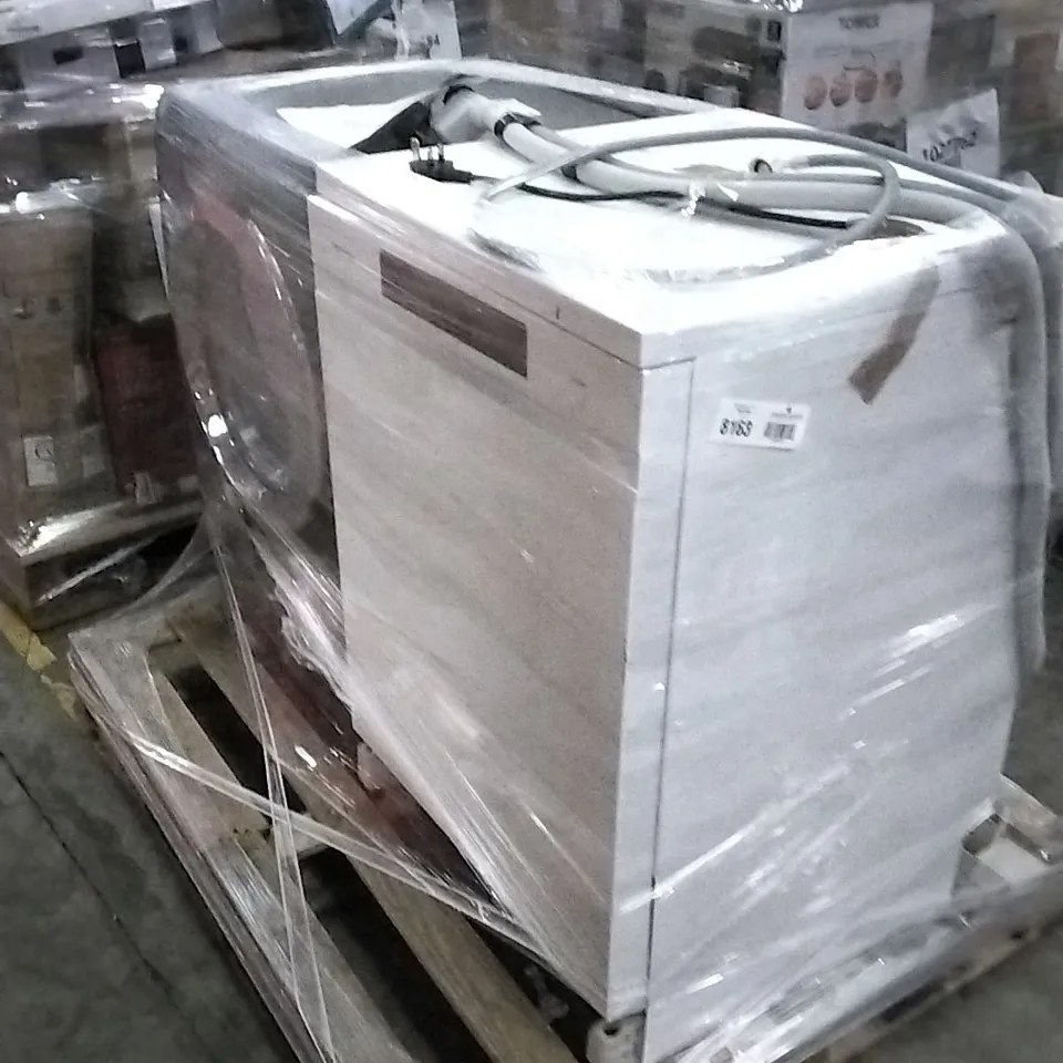 HOOVER 10KG FREESTANDING WASHING MACHINE BLACK AND HISENSE 16 PLACE SETTINGS FREESTANDING DISHWASHER