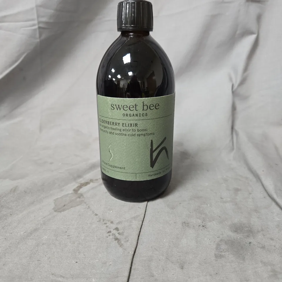 SWEET BEE ORGANICS ELDERBERRY ELIXIR – FOOD SUPPLEMENT 500ML