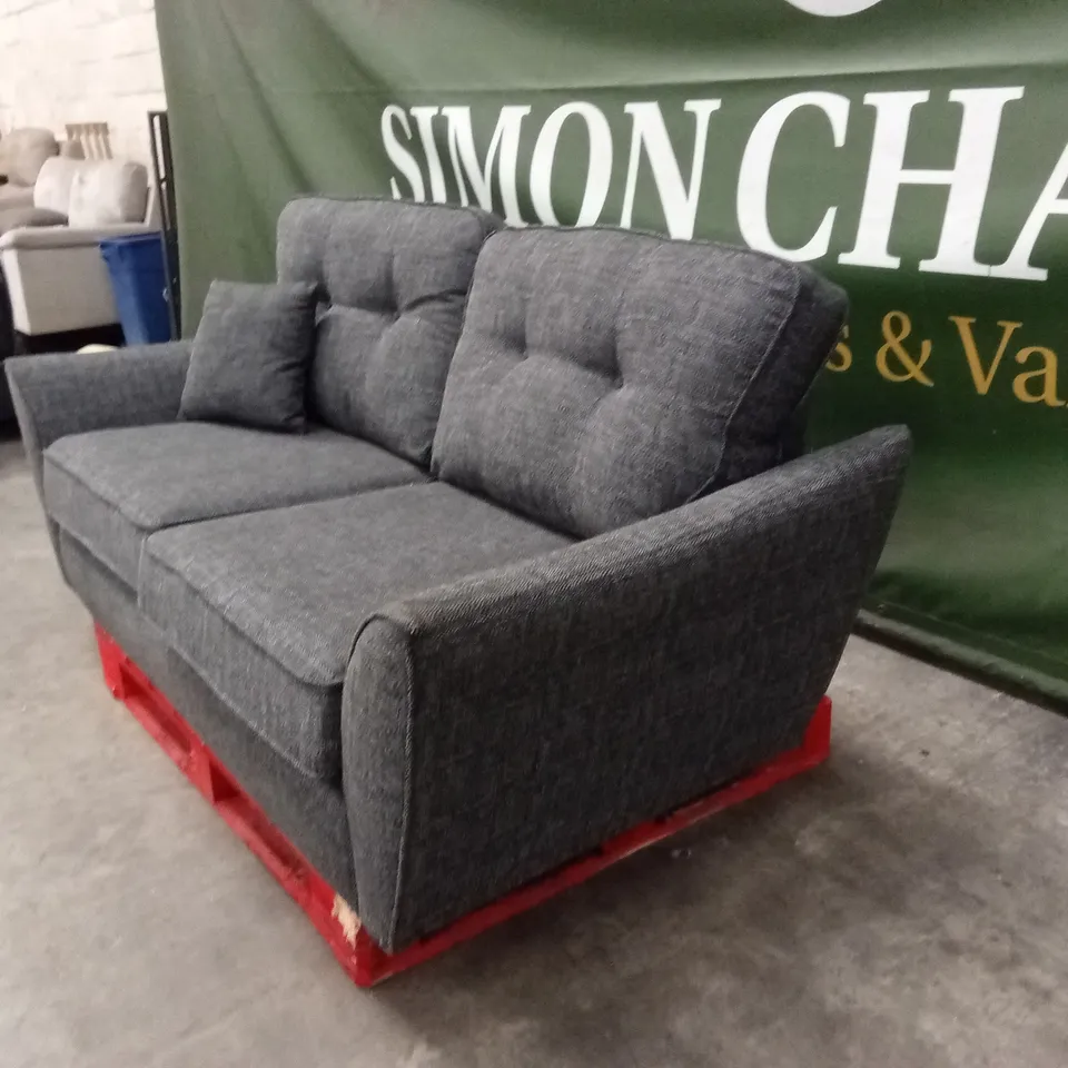 HALSTOW 2 SEATER FABRIC SOFA - CHARCOAL RRP £799