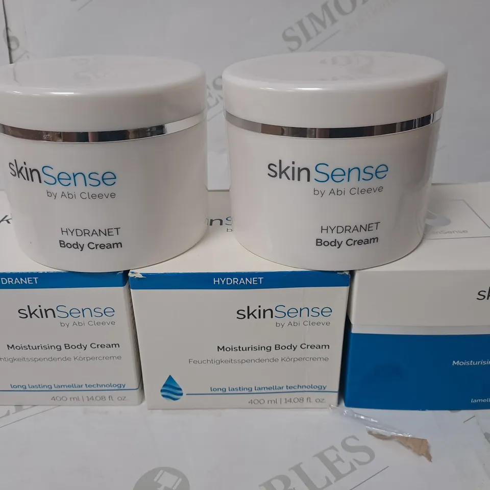 LOT OF 3 SKIN SENSE BY ABI CLEEVE 400ML HYDRANET BODY CREAMS