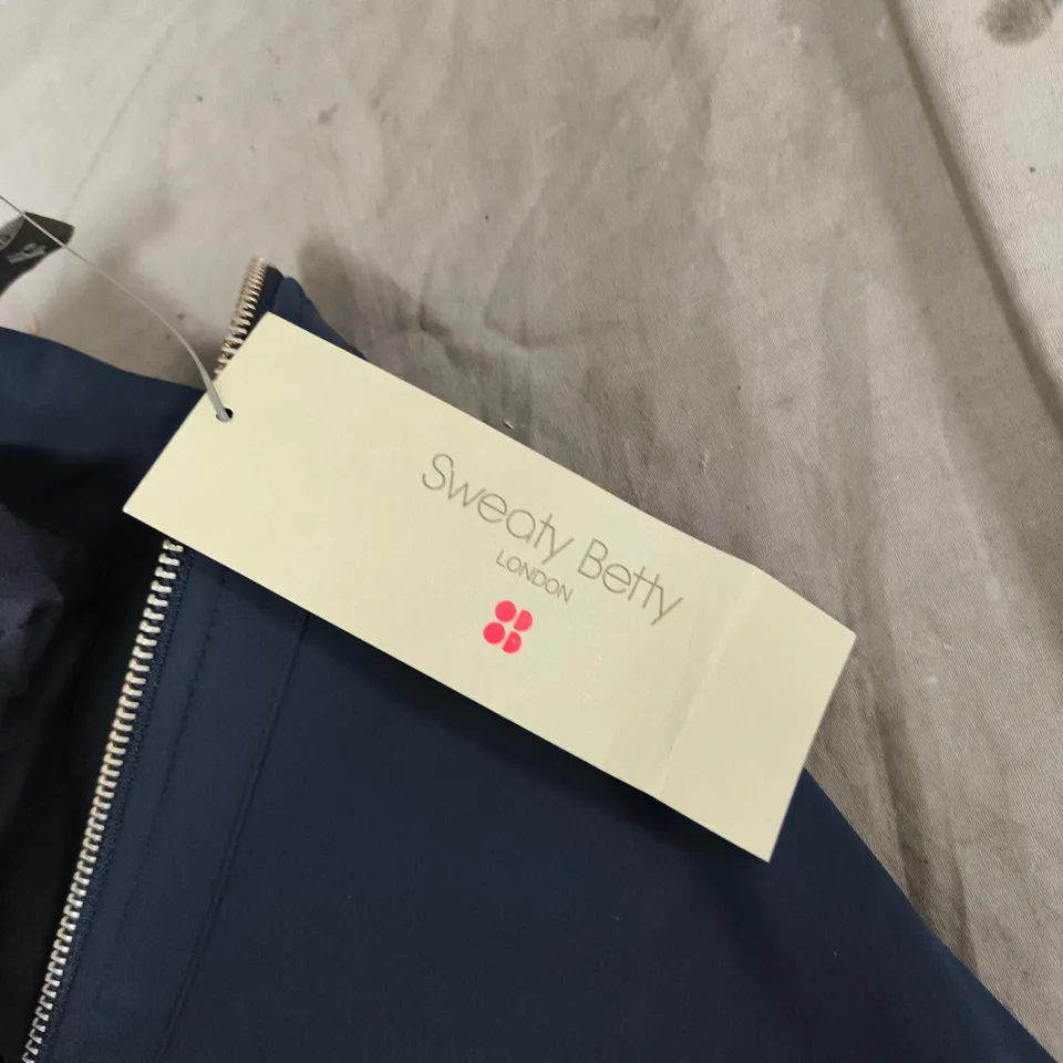 SWEATY BETTY EXPLORER BOMBER JACKET – UK L, NAVY BLUE (SB9608E)