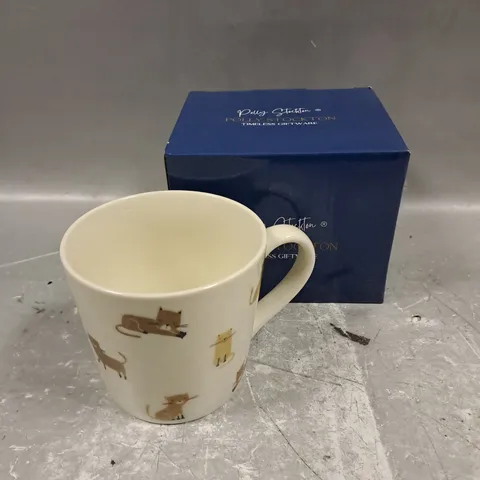 POLLY STOCKTON CURIOUS CATS MUG - COLLECTION ONLY 