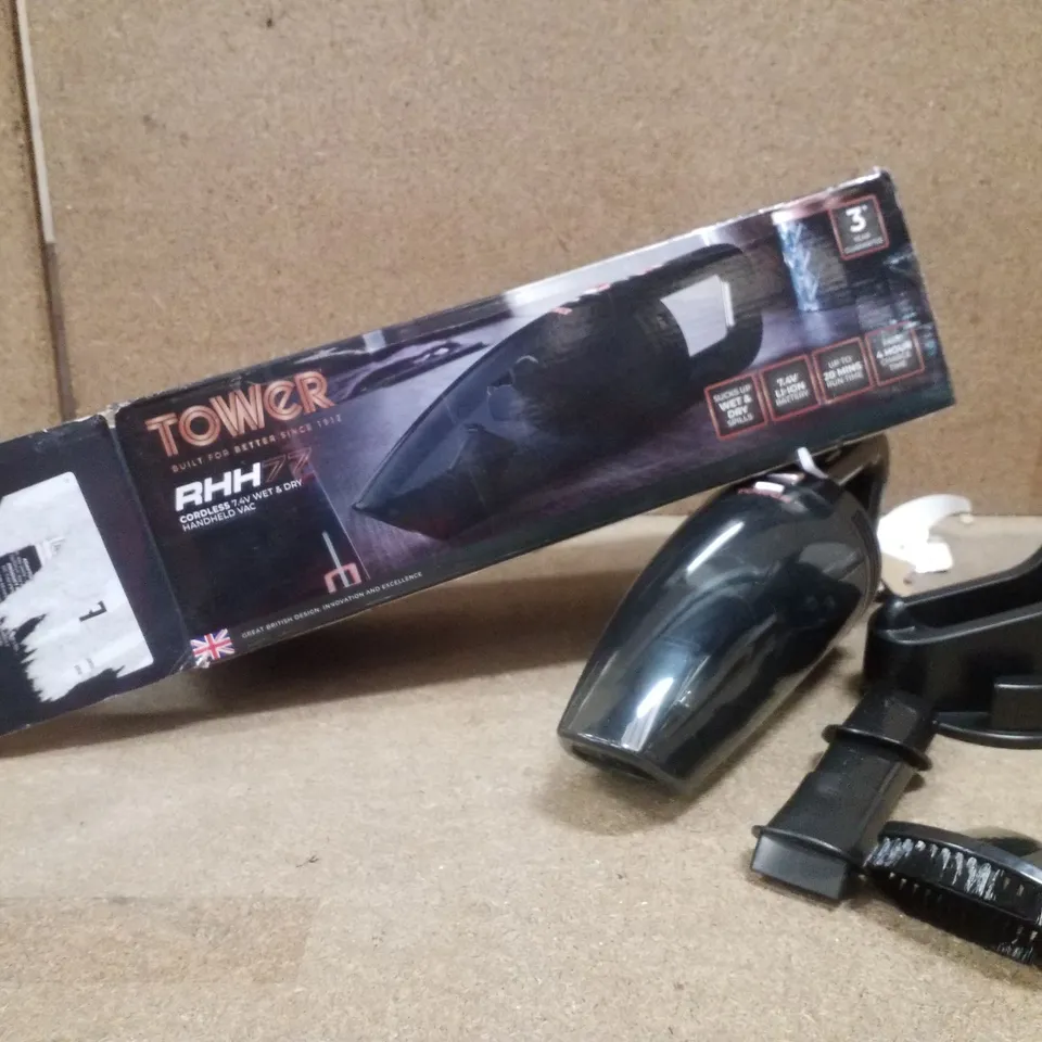 BOXED TOWER RHH77 CORDLESS HANDHELD VACCUM CLEANER