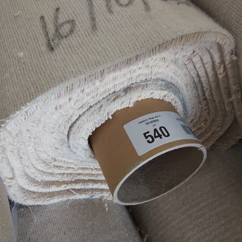ROLL OF QUALITY BEIGE CARPET APPROXIMATELY 4M × SIZE UNSPECIFIED