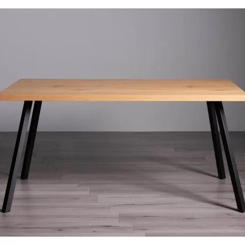 BOXED OAK EFFECT FINISH RECTANGULAR DINING TABLE TOP - BOX 1 OF 2 ONLY
