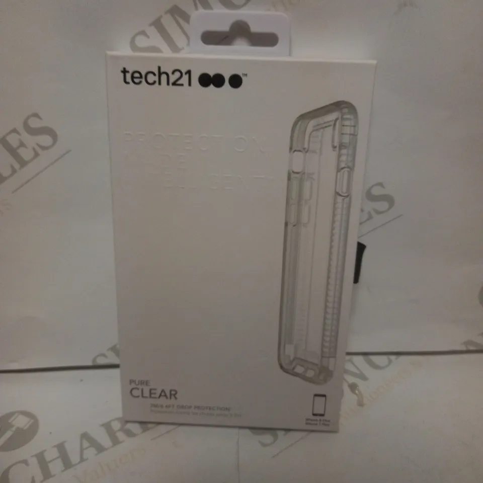 APPROXIMATELY 69 BRAND NEW BOXED TECH 21 PURE CLEAR IPHONE 7+/8+ PHONE CASES 