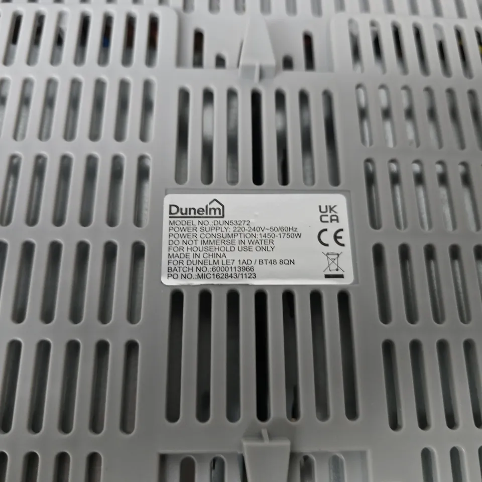 DUNELM TWO-SLICE TOASTER – MODEL DUN53272 (CREAM WITH CHROME TRIM)