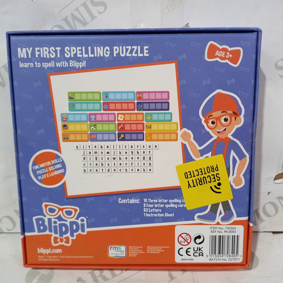 BLIPPI MY FIRST SPELLING PUZZLE