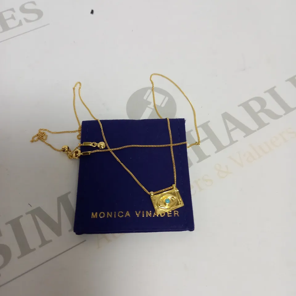 MONICA VINADER GOLD COLOURED ROPE CHAIN PENDANT NECKLACE 