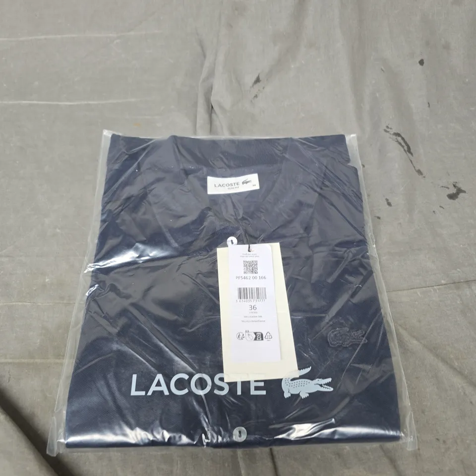 BAGGED LACOSTE SLIM FIT POLO SHIRT - SIZE 36