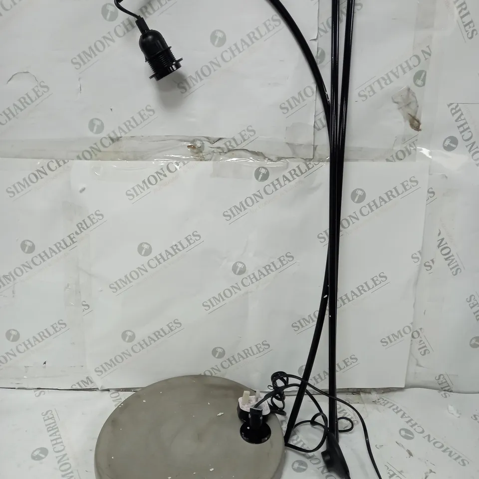 BOXED MINISUN BOSE CURVA DESIGNER STYLE BLACK FLOOR LAMP CEMENT BASE