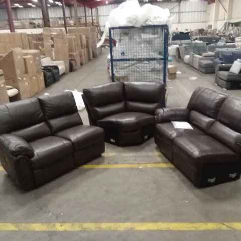 LEIGHTON LEATHER/FAUX LEATHER HIGH BACK RECLINER CORNER GROUP PARTS AND PIECES, INCORRECT PIECES