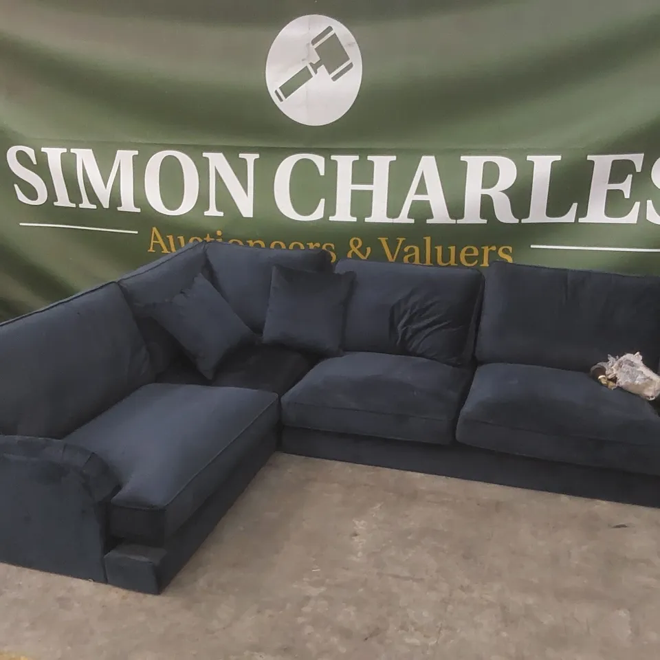 PAYTON VELVET UPHOLSTERED CORNER SOFA