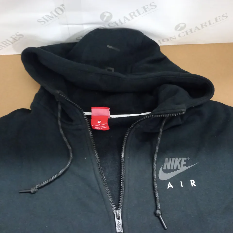 NIKE ZIP THROUGH BLACK HOODIE - M
