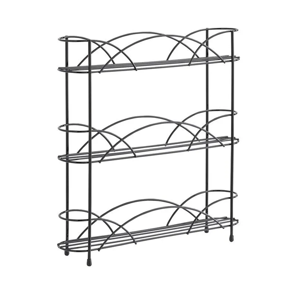 STAINLESS STEEL 9 JAR FREE STANDING SPICE RACK