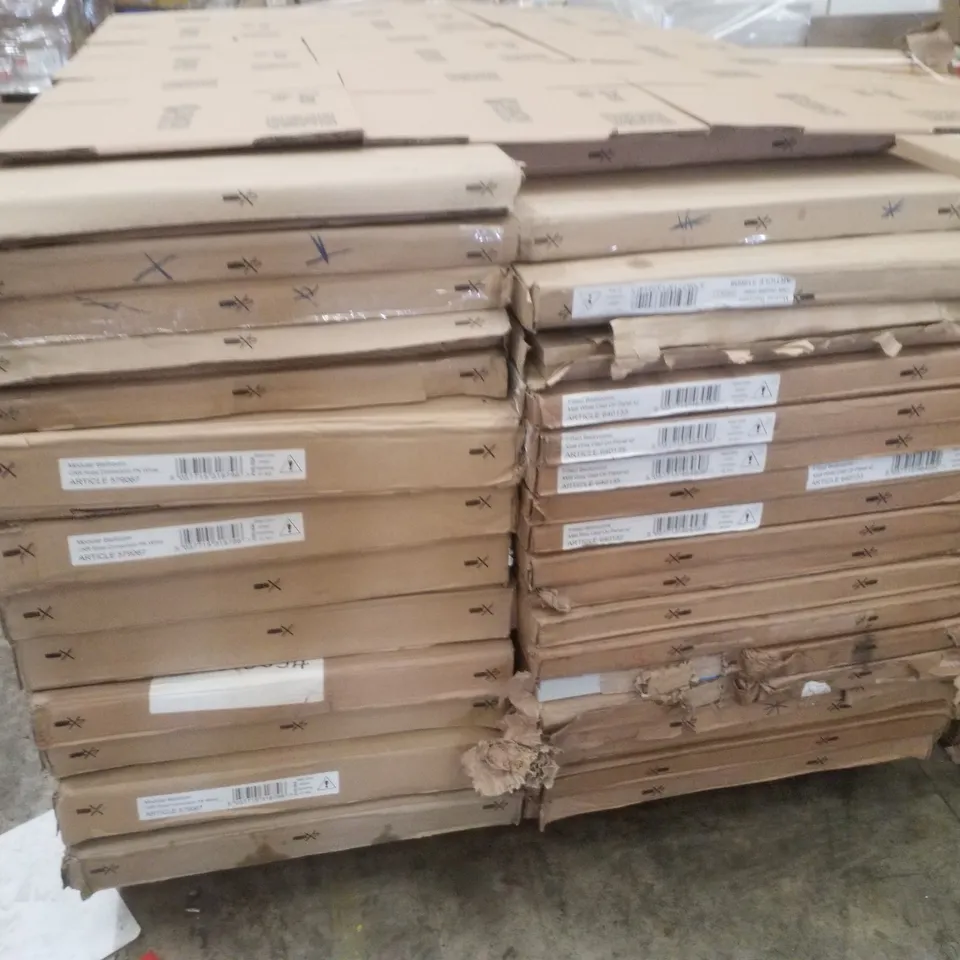 PALLET CONTAINING APPROXIMATELY 31 ASSORTED FLATPACK FURNITURE PARTS INCLUDING LARDER TOWEL PANELS & WARDROBE PARTS