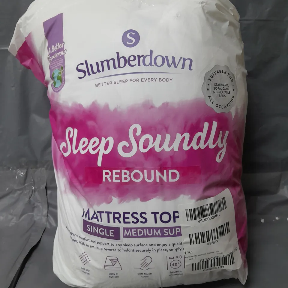 SLUMBERDOWN SLEEP SOUNDLY MATTRESS TOPPER - SINGLE 