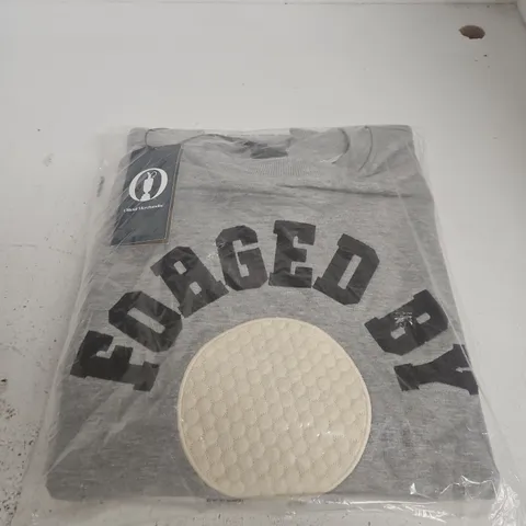 THE OPEN VARSITY SWEATSHIRT β GREY, OFFICIAL MERCHANDISE β SIZE L