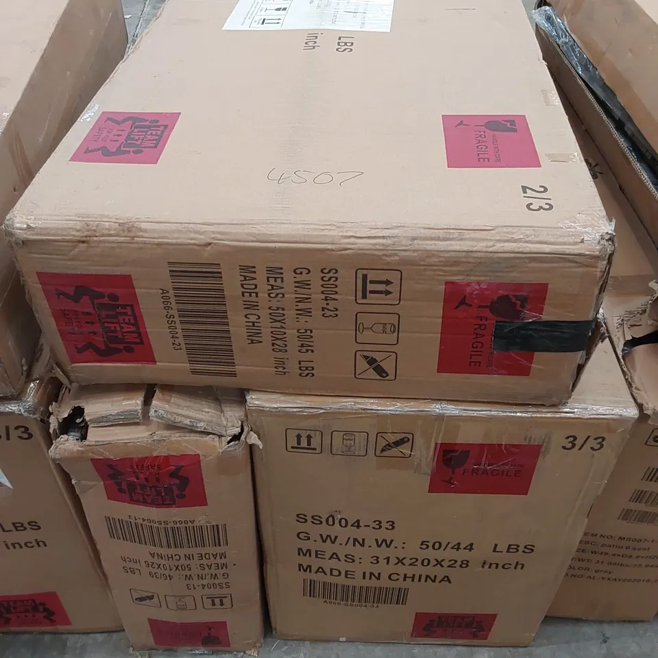 BOXED THE TATTON LARGE GREY CORNER RATTAN 6 SEAT SOFA SET (3 BOXES)