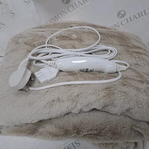 COZEE HOME VELVETSOFT HEATED THROW IN STONE