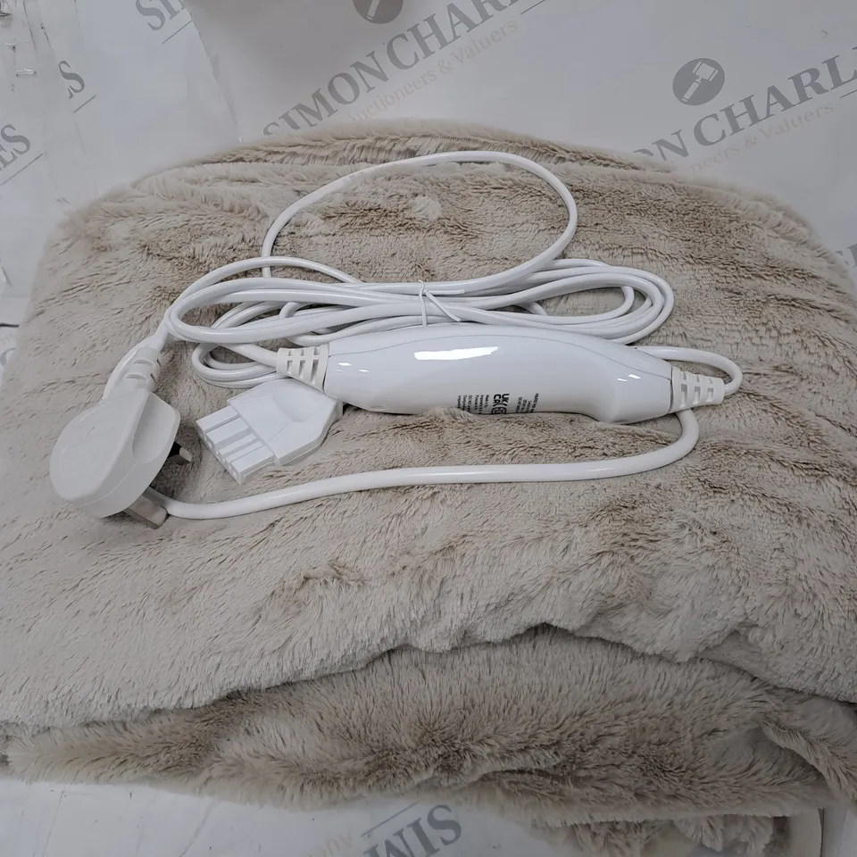 COZEE HOME VELVETSOFT HEATED THROW IN STONE 