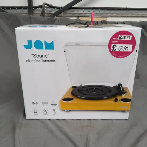 SET OF 2 BOXED JAM "SOUND" ALL IN ONE TURNTABLE