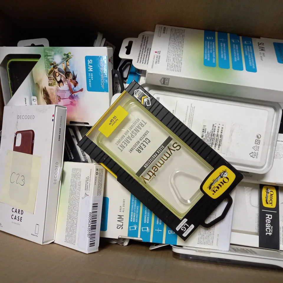 MEDIUM BOX OF ASSORTED PHONE CASES FOR GOOGLE PIXEL AND IPHONE 