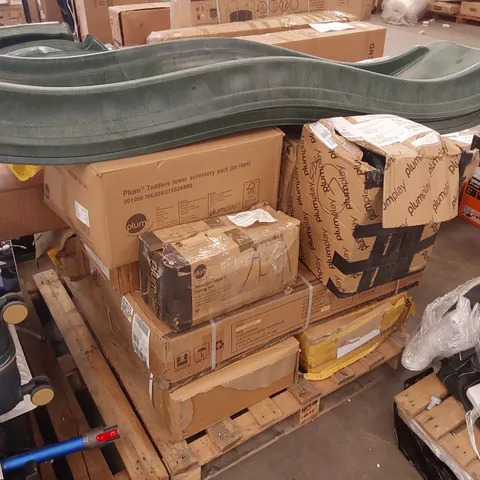 PALLET OF ASSORTED PLUM PLAY SET PARTS AND RELATED ITEMS