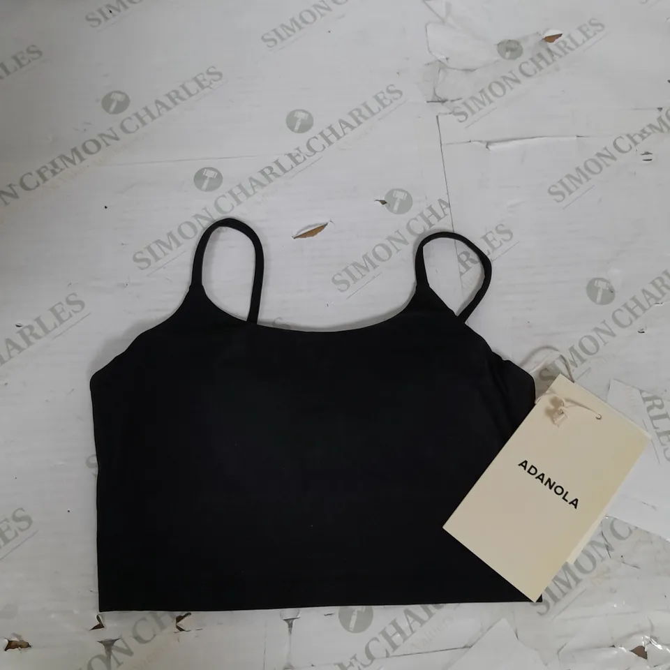 ADANOLA ULTIMATE TANK BRA IN BLACK SIZE S