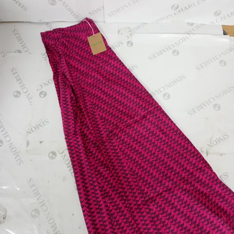 BODEN SCALE GRAPHIC LONGLINE SKIRT IN PINK SIZE 12R