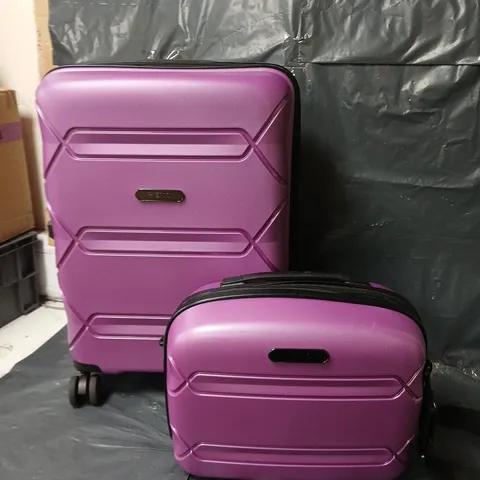 HEYS MILOS CABIN AND VANITY CASE SET - PURPLE