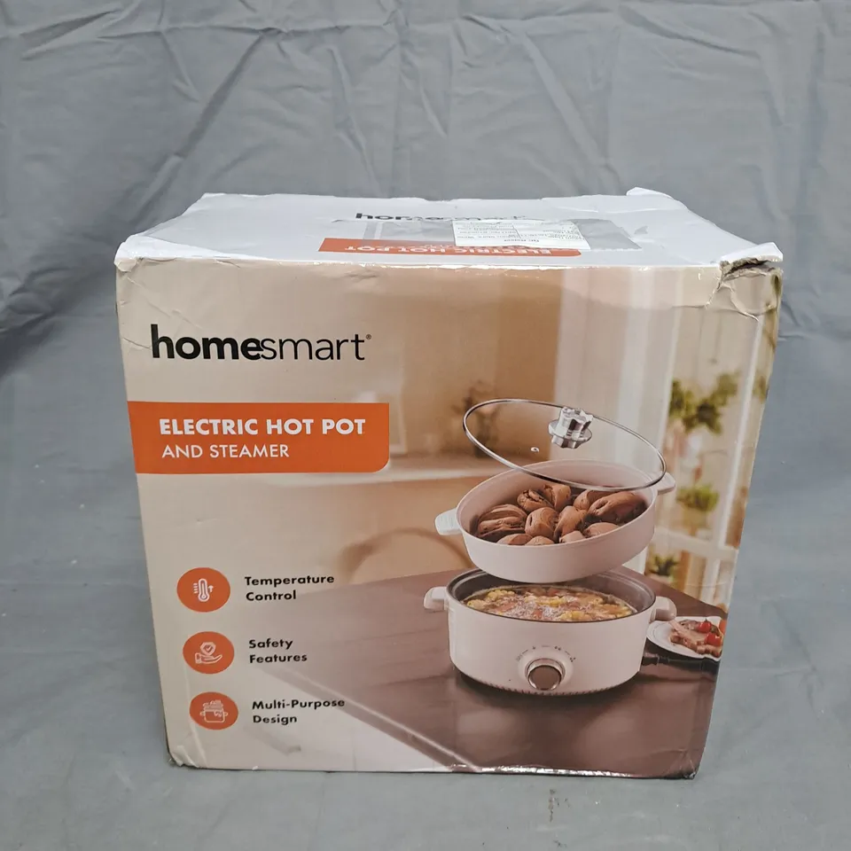 HOMESMART ELECTRIC HOT POT AND STEAMER – 2-TIER KITCHEN APPLIANCE