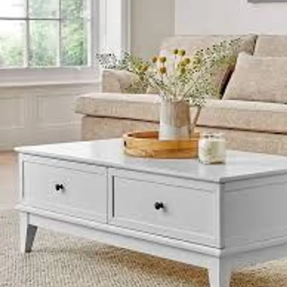 BOXED SHIBDEN COFFEE TABLE - WHITE (1 BOX)
