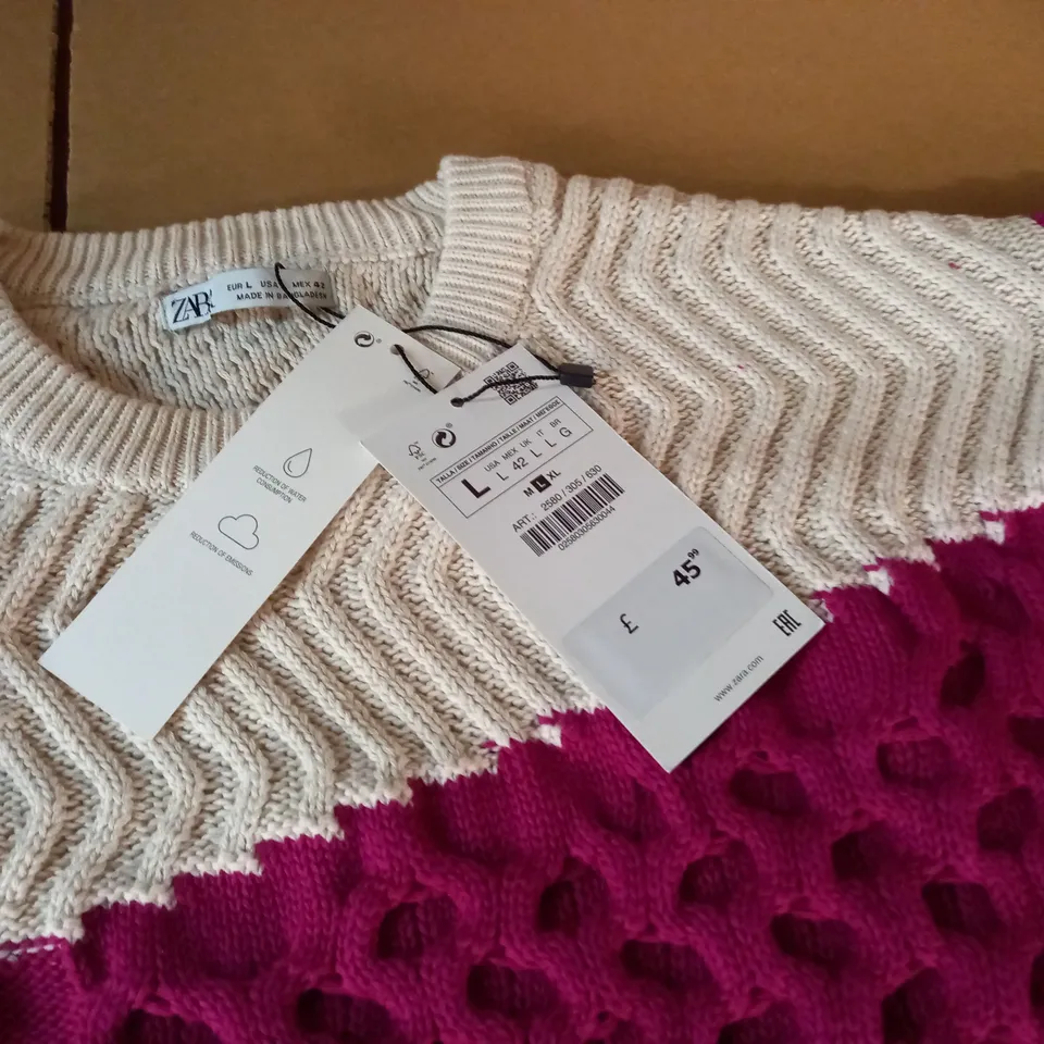 ZARA CHUNKY KNIT JUMPER - EUR L