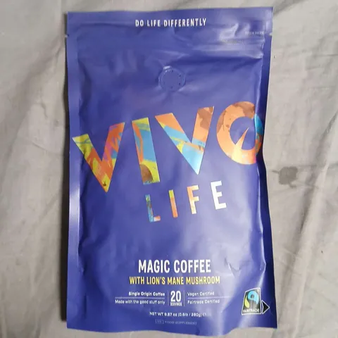 SEALED VIVO LIFE LIONS MANE MUSHROOM MAGIC COFFEE - 280G