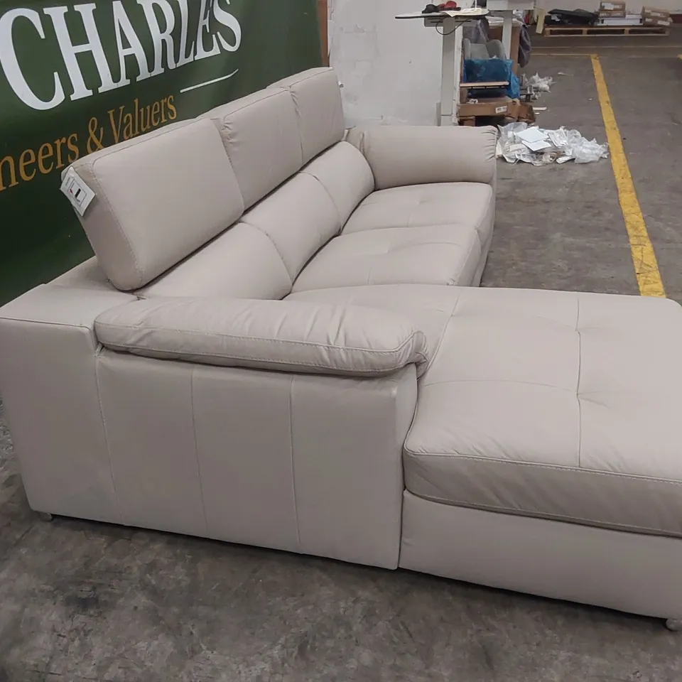 BRADY PREMIUM LEATHER 3 SEATER LEFT-HAND CHAISE SOFA RRP £1399