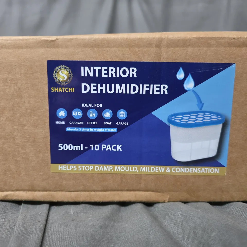 SHATCHI INTERIOR DEHUMIDIFIER 500ML – 10 PACK