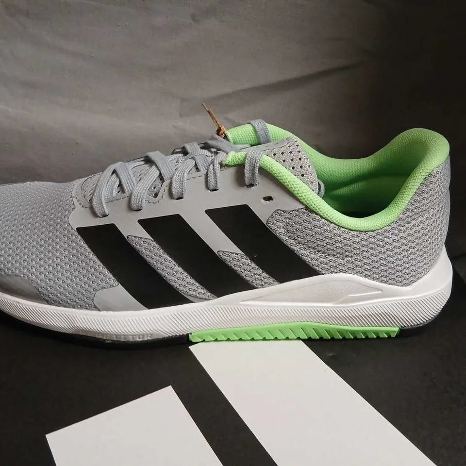 ADIDAS DROPSET BASE TRAINER M – GREY/BLACK WITH NEON GREEN, UK 8