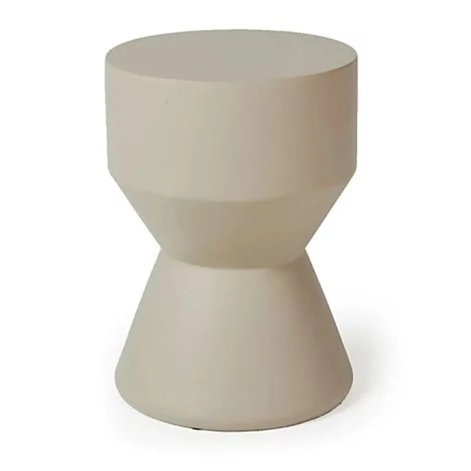 K BY KELLY HOPPEN INDOOR/OUTDOOR SIDE TABLE IN TAUPE