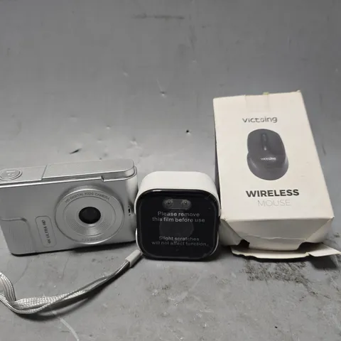 APPROXIMATELY 8 ASSORTED ITEMS TO INCLUDE - VICTSING WIRELESS MOUSE , KIDS DIGITAL CAMERA  , SMART CAMERA 
