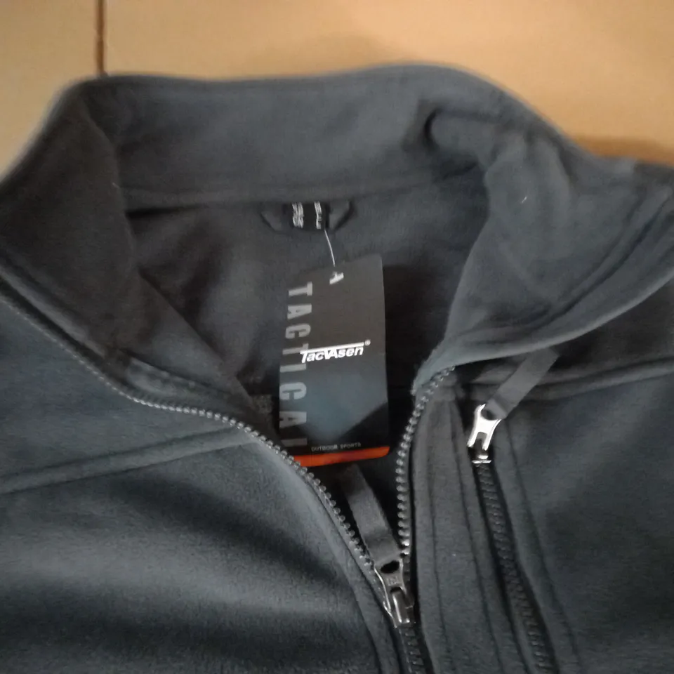 TACVASEN GREY ZIP THROUGH FLEECE - M